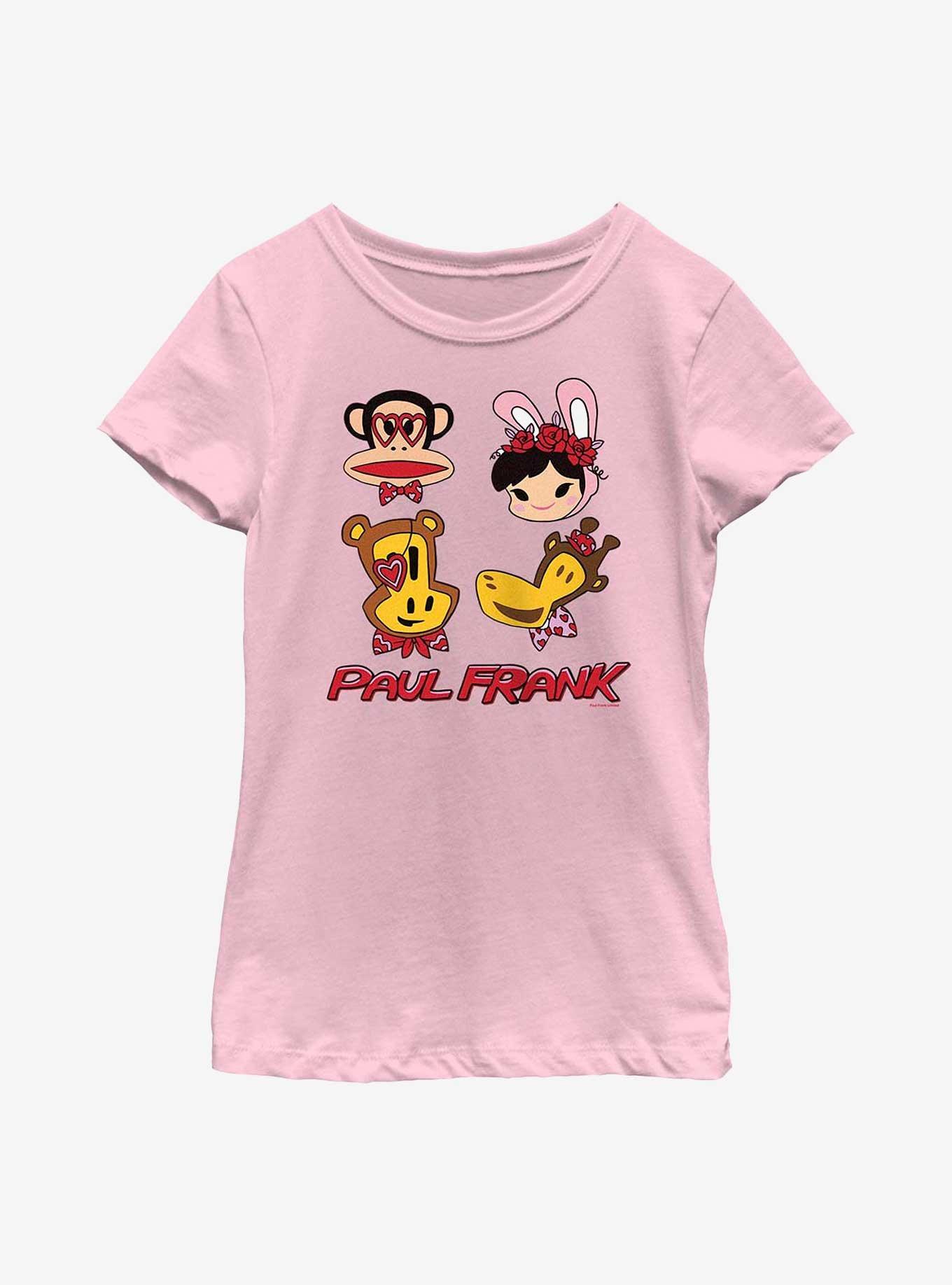 Paul Frank Valentine's Characters Youth Girls T-Shirt, PINK, hi-res