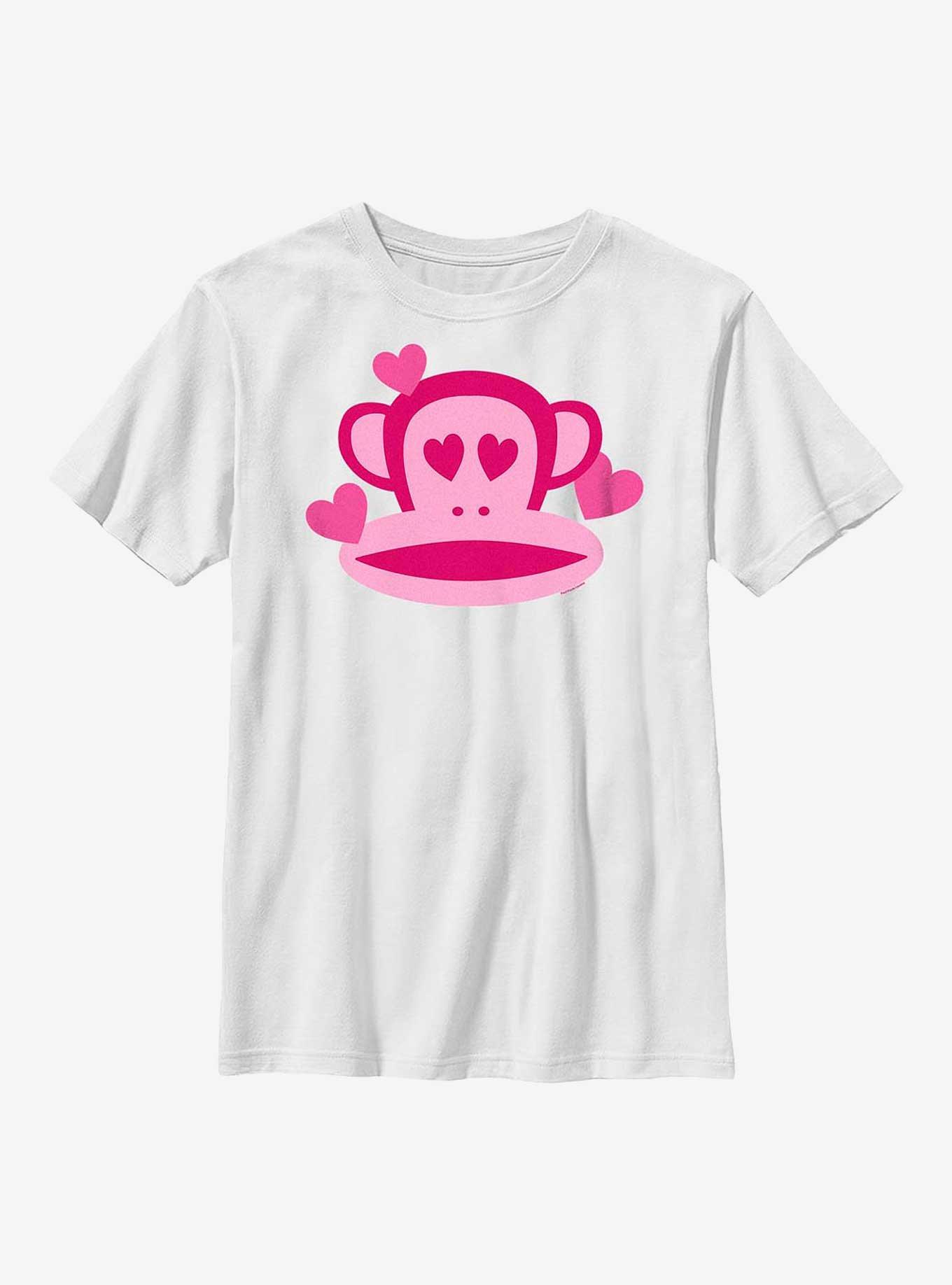 Paul Frank Julius Monkey Heart Youth T-Shirt, WHITE, hi-res