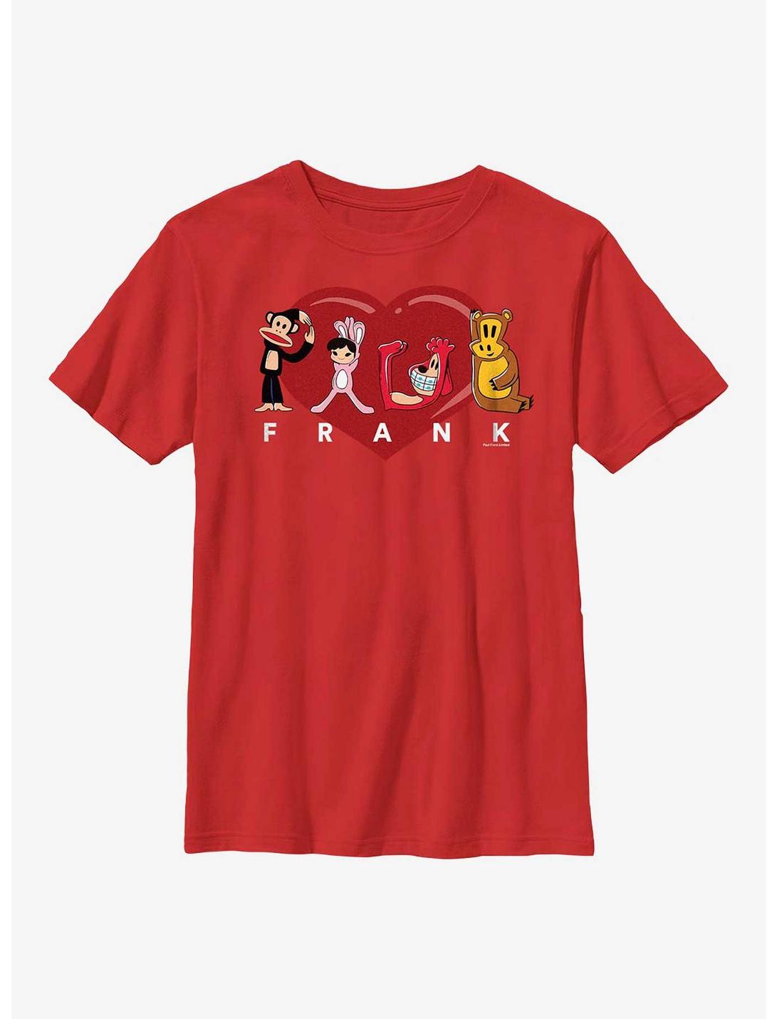 Paul Frank Love Frank Characters Youth T-Shirt, RED, hi-res