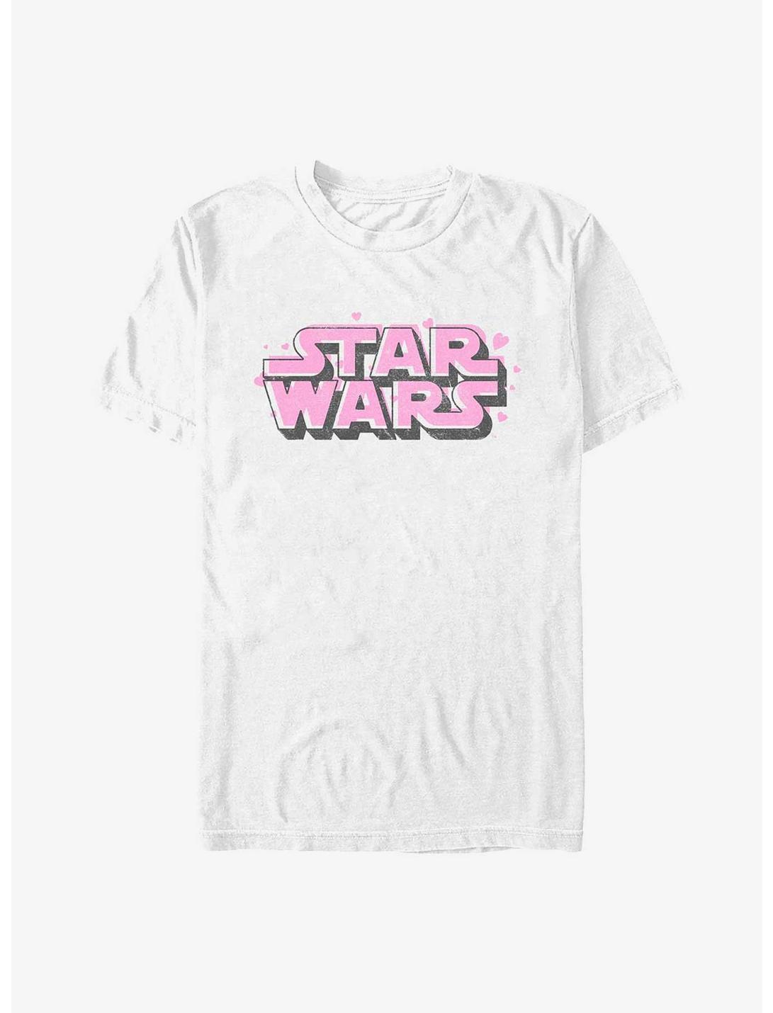 Star Wars Floating Hearts Logo T-Shirt, WHITE, hi-res