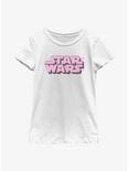 Star Wars Floating Hearts Logo Youth Girls T-Shirt, WHITE, hi-res