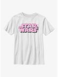 Star Wars Floating Hearts Logo Youth T-Shirt, WHITE, hi-res