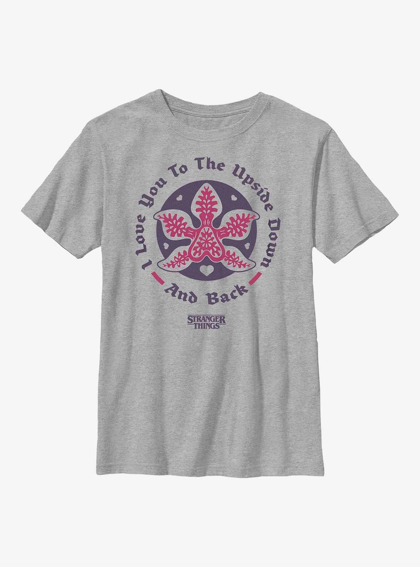 Stranger Things Upside Down Love Youth T-Shirt, ATH HTR, hi-res