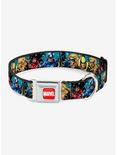 Marvel Avengers New Avengers Group Seatbelt Buckle Pet Collar, MULTICOLOR, hi-res