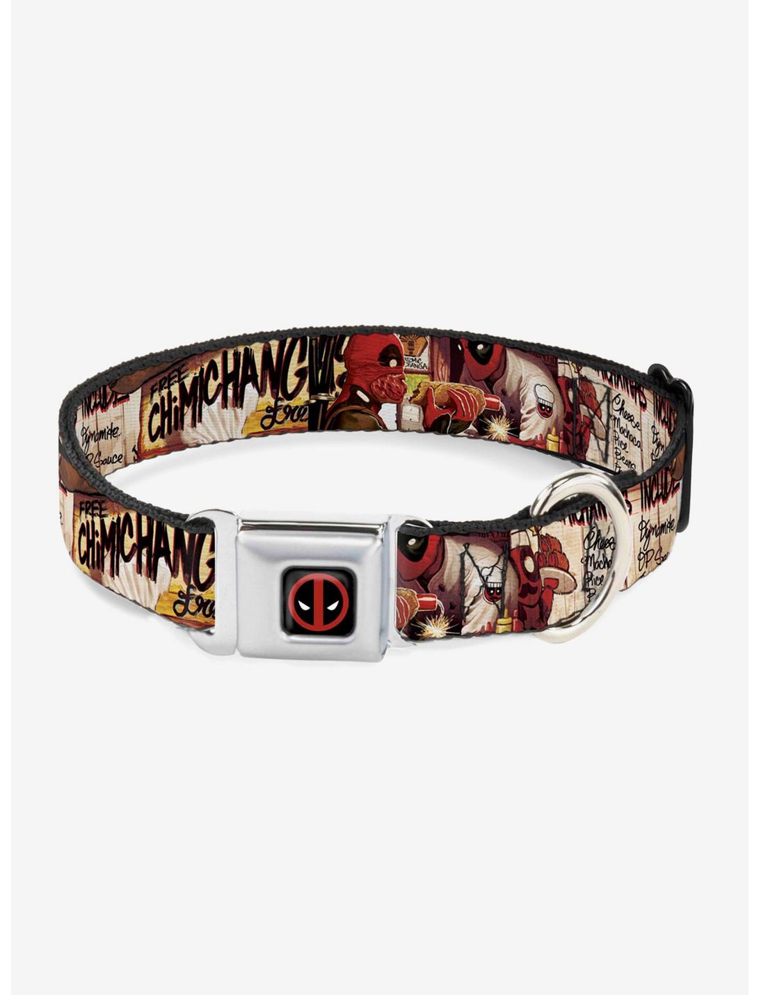 Marvel Deadpool Dynamite Chimichanga Seatbelt Buckle Pet Collar, MULTICOLOR, hi-res