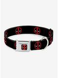Marvel Deadpool Logo Seatbelt Buckle Pet Collar, BLACK, hi-res