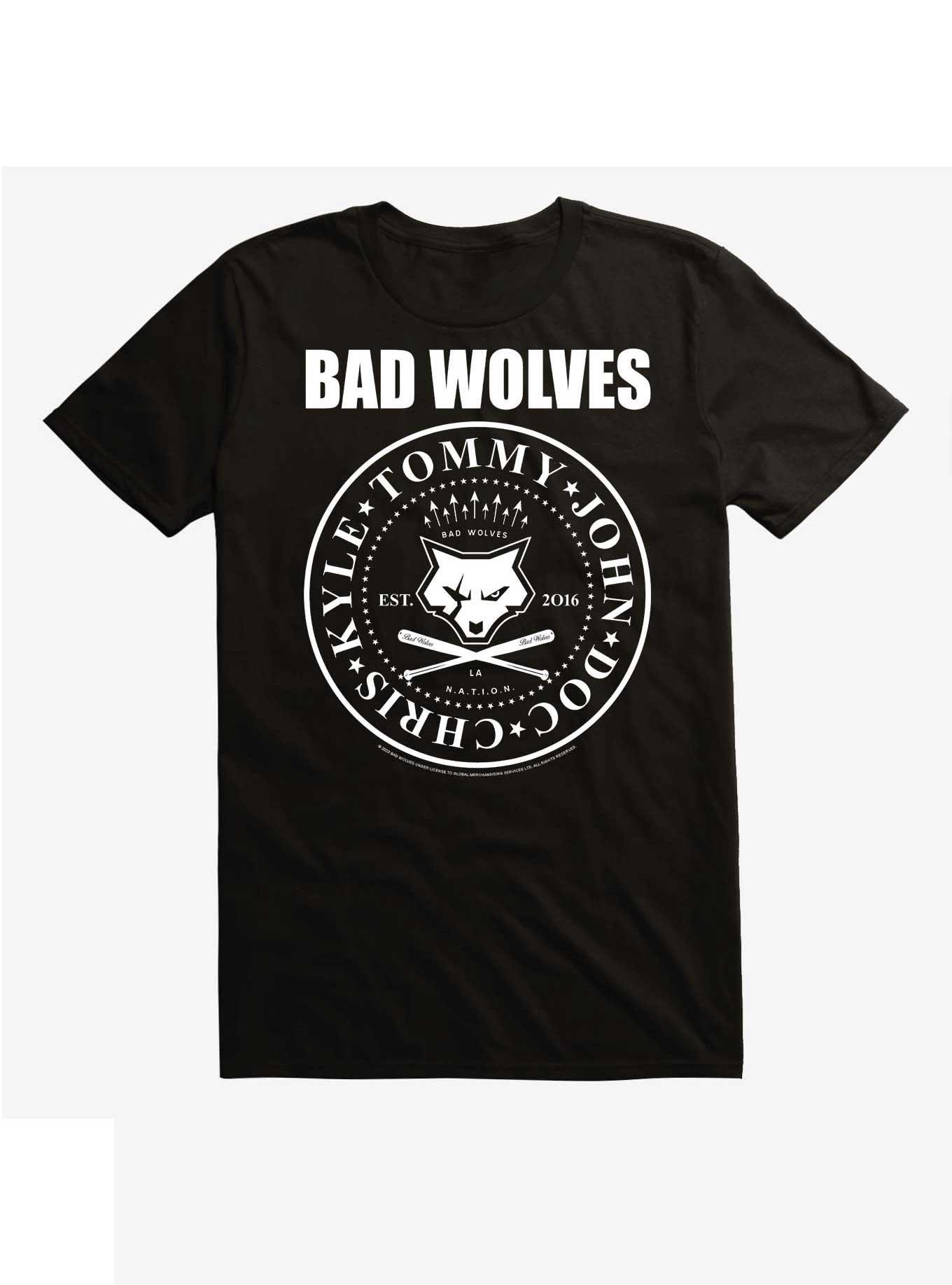 Bad Wolves Ramones Seal T-Shirt, BLACK, hi-res