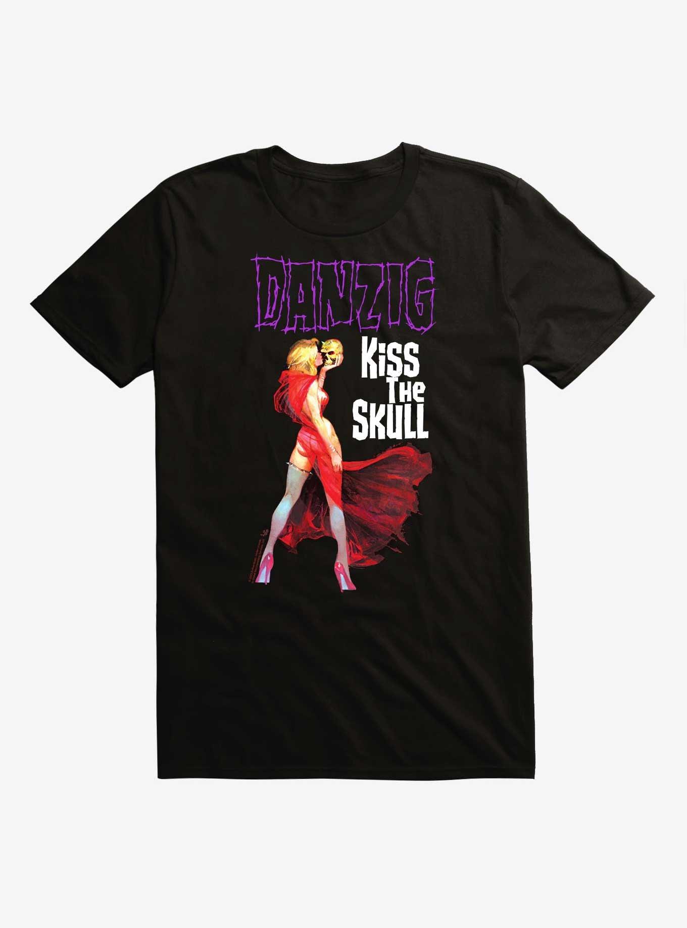 Danzig Kiss The Skull T-Shirt, BLACK, hi-res