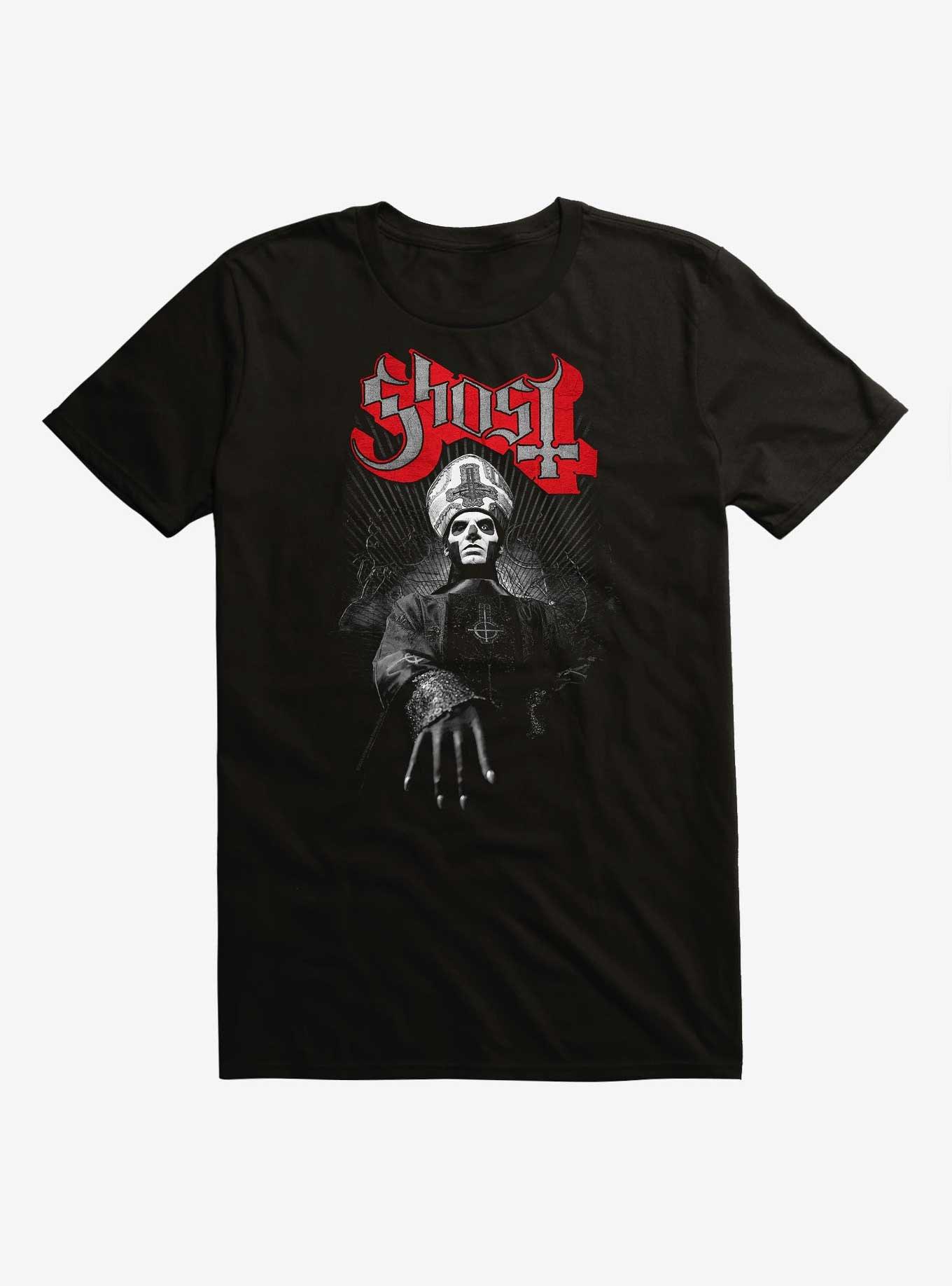 Ghost Papa Emeritus III Black and White T-Shirt Black