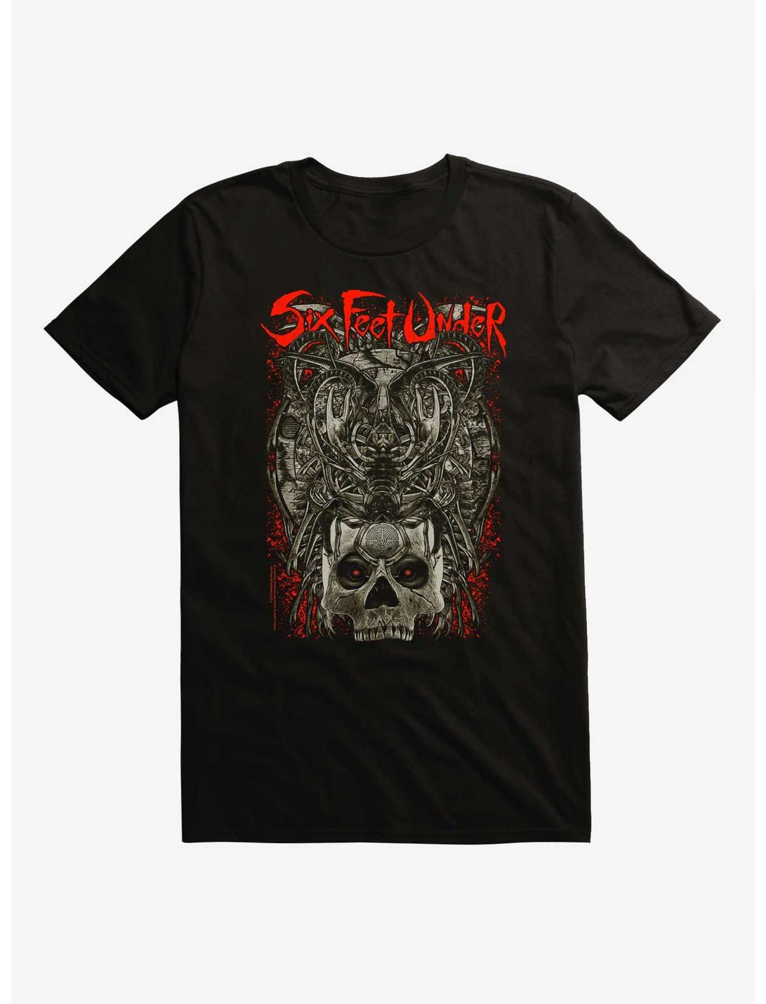 Six Feet Under Scorpion Skull T-Shirt, BLACK, hi-res
