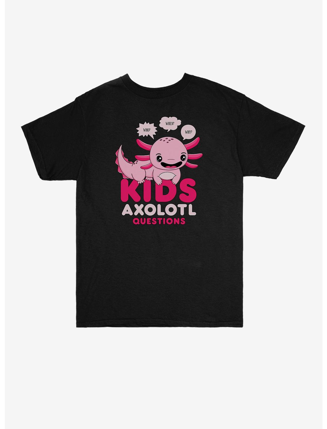 Axolotl Kids Axolotl Questions Youth T-Shirt, BLACK, hi-res