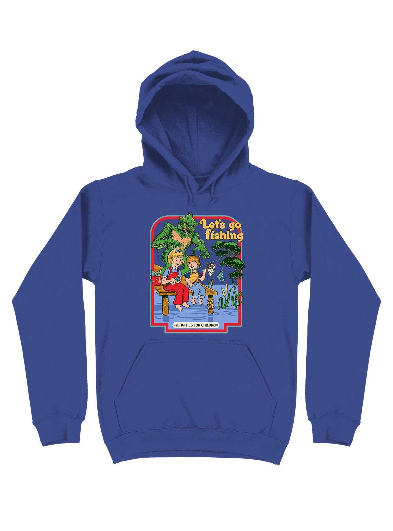 Hot Topic Let's Go Fishing Hoodie By Steven Rhodes