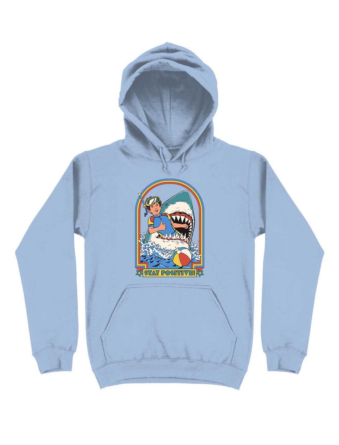 Stay Positive Hoodie By Steven Rhodes, LIGHT BLUE, hi-res