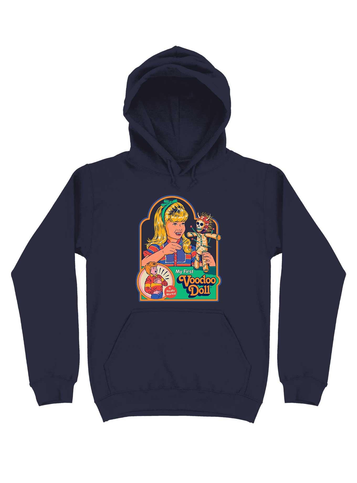 My First Voodoo Doll Hoodie By Steven Rhodes, NAVY, hi-res