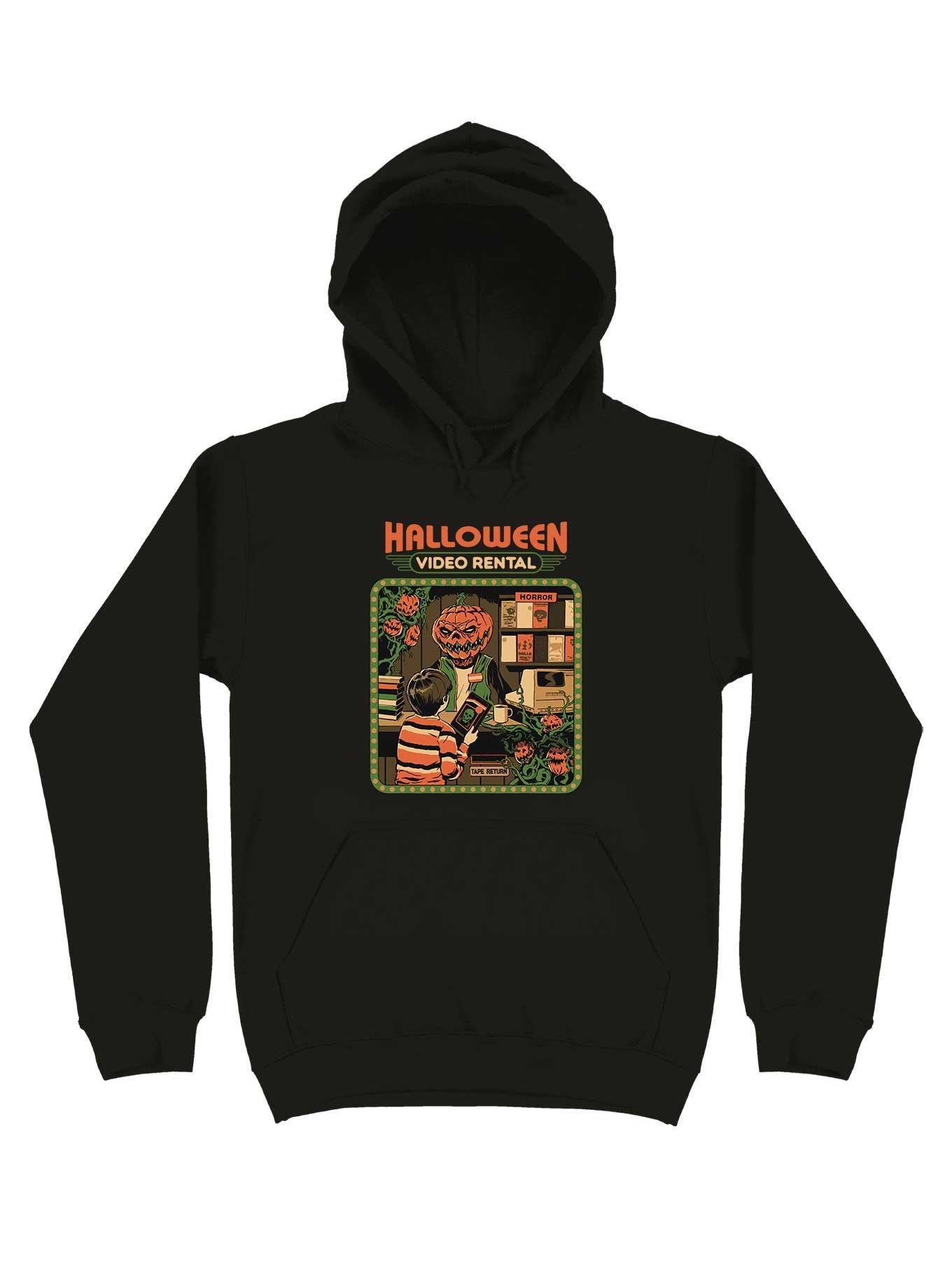 Halloween Video Rental Hoodie By Steven Rhodes, BLACK, hi-res