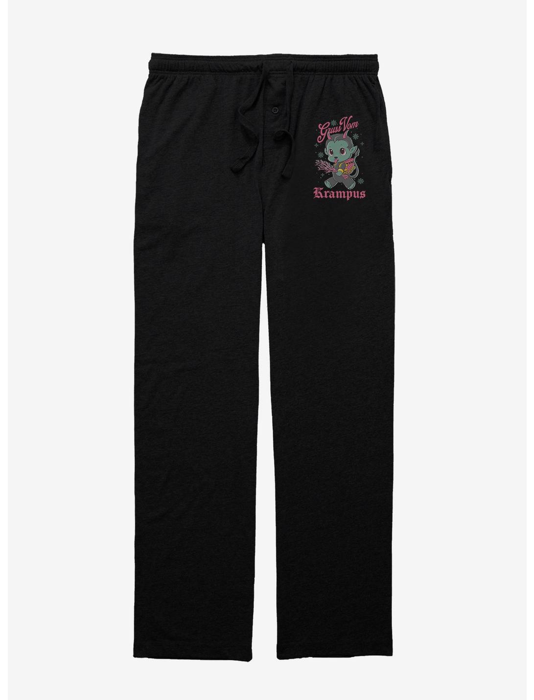 Gruss Von Krampus Pajama Pants, BLACK, hi-res
