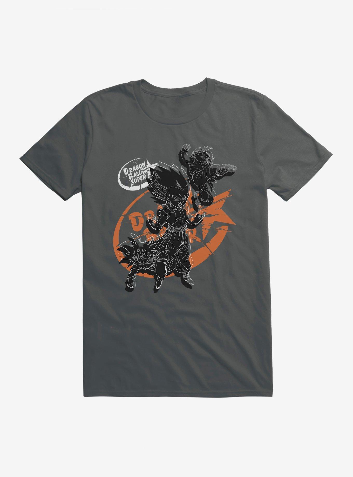 Dragon Ball Super Outline Characters T-Shirt, CHARCOAL, hi-res