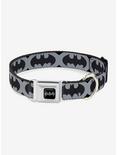 DC Comics Justice League Bat Signal 5 Seatbelt Buckle Pet Collar, BLACK, hi-res