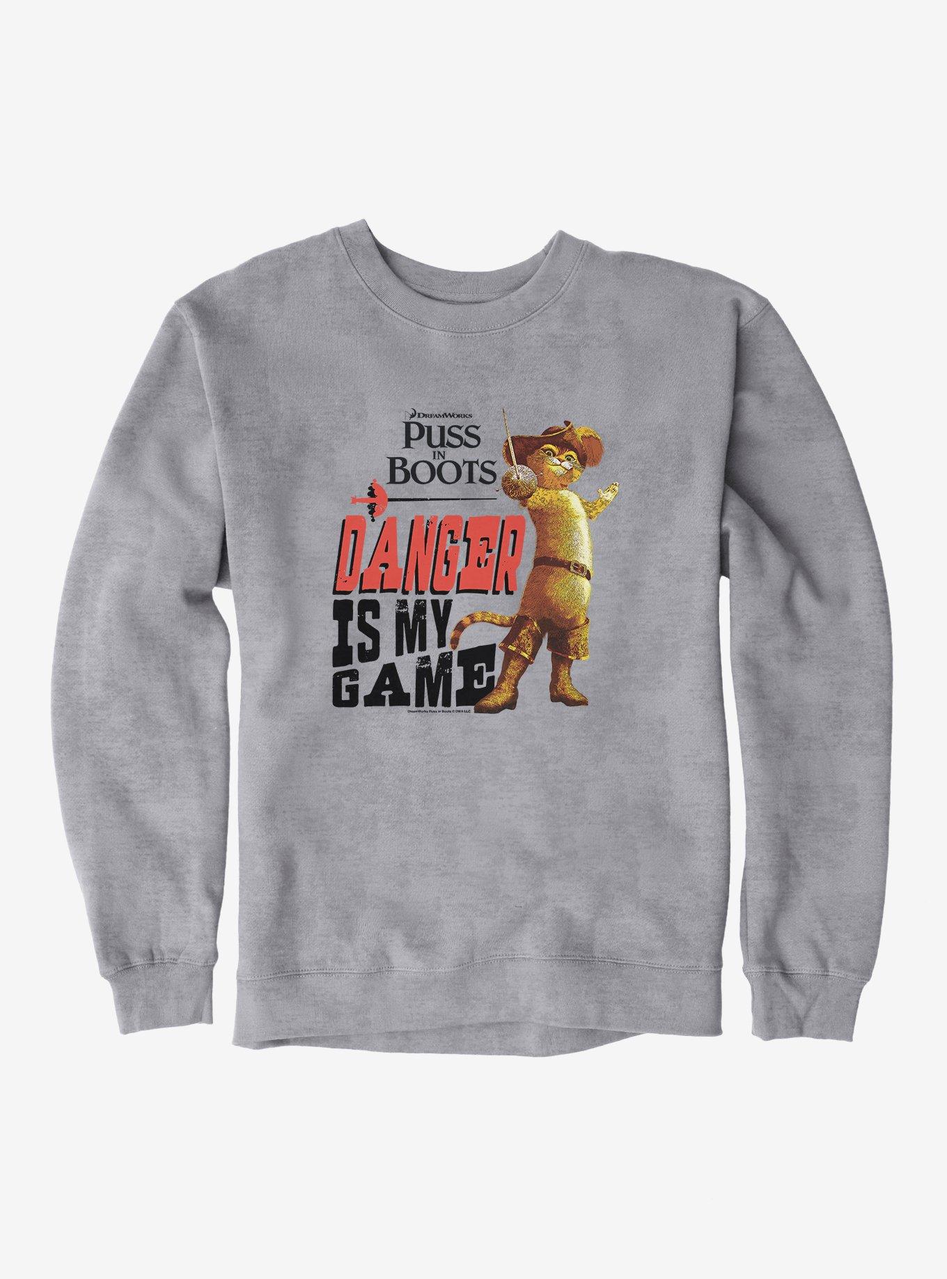 Puss In Boots Danger Is My Game Sweatshirt, , hi-res