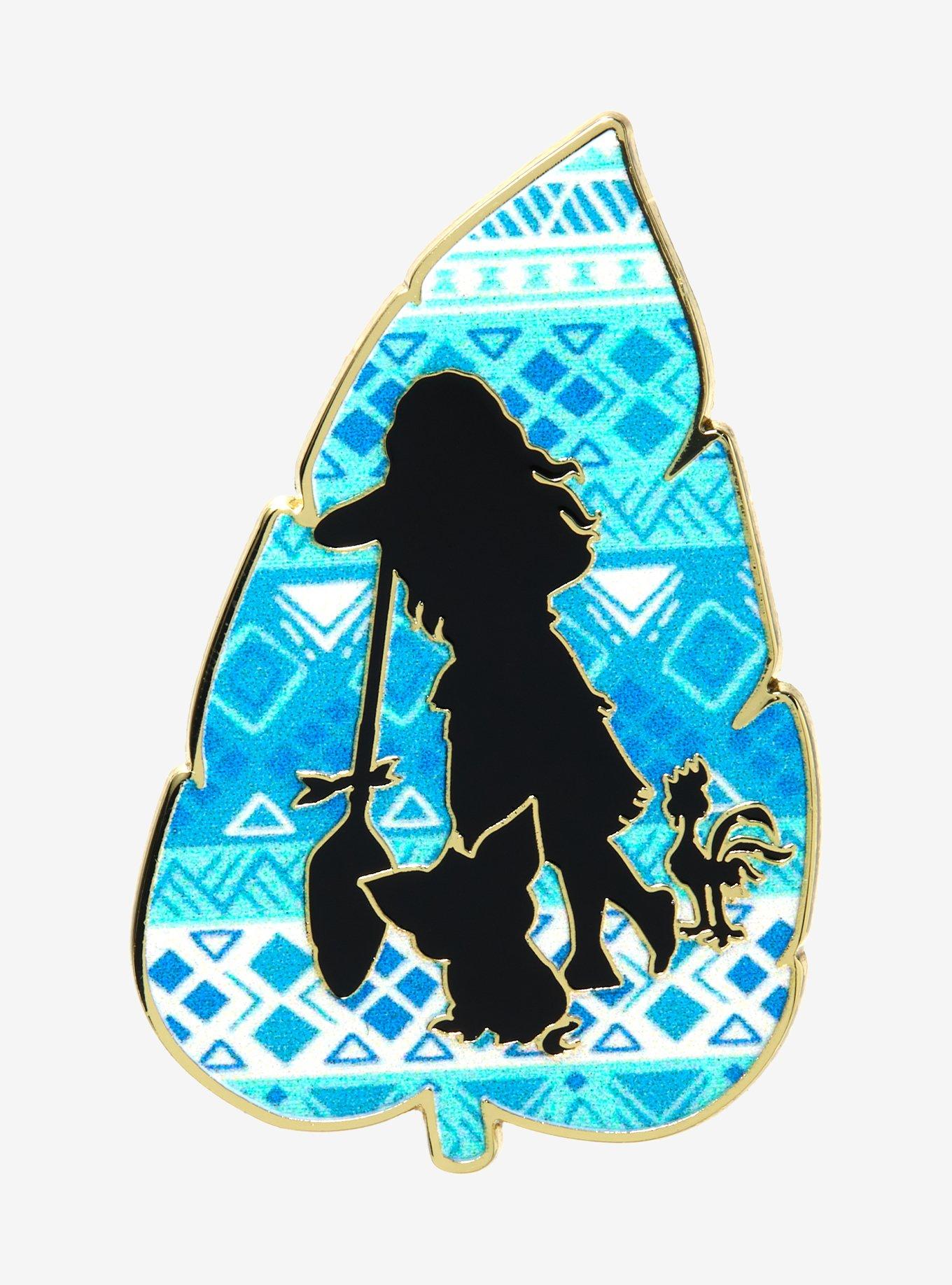 Disney Moana Silhouette Leaf Enamel Pin - BoxLunch Exclusive, , hi-res