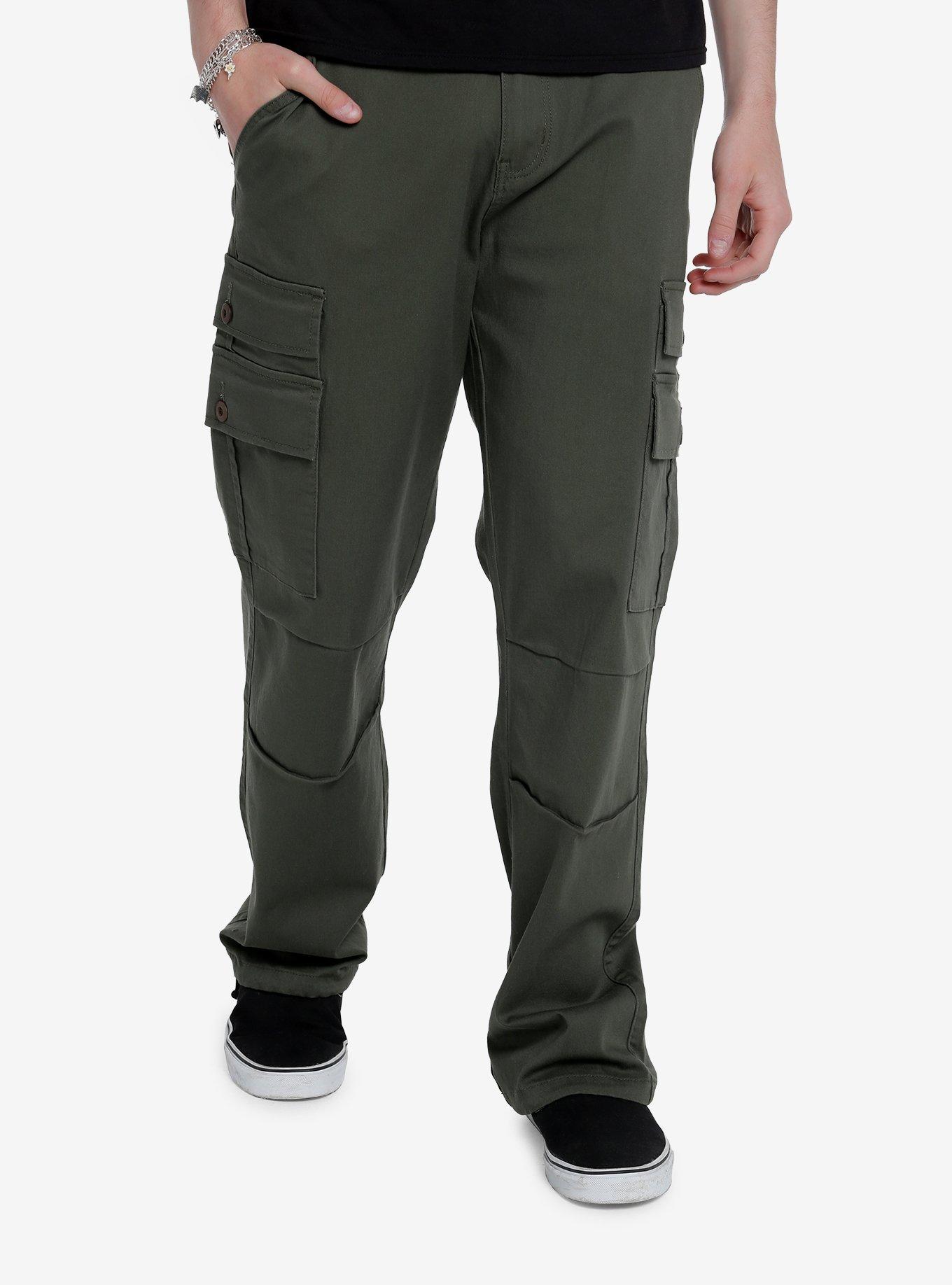 Green Cargo Utility Pants Hot Topic