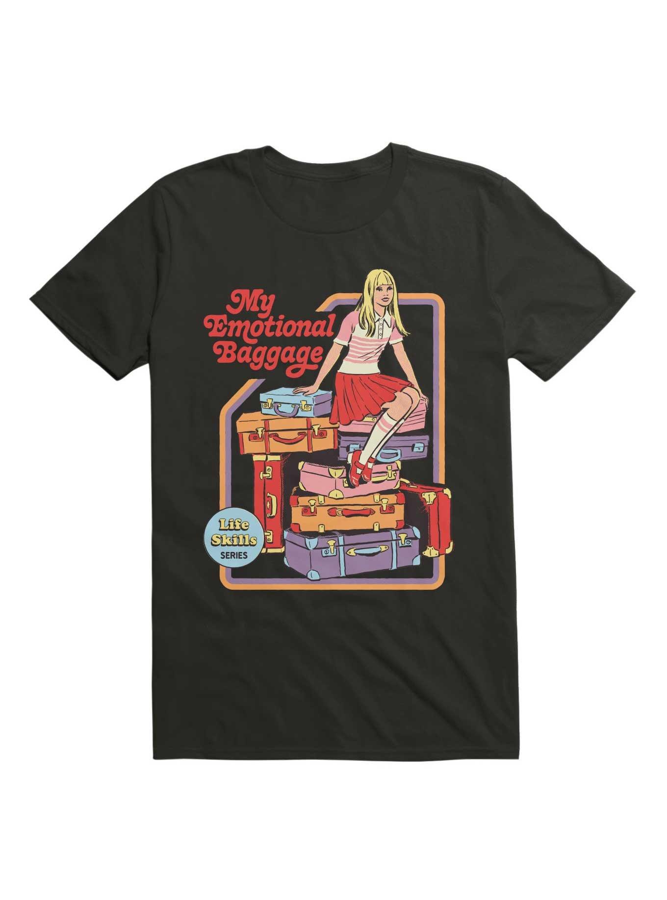My Emotional Baggage T-Shirt By Steven Rhodes, BLACK, hi-res