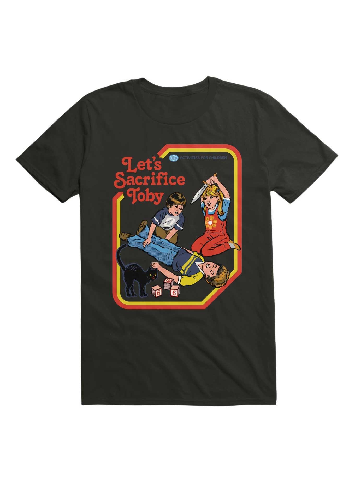 Let's Sacrifice Toby T-Shirt By Steven Rhodes, BLACK, hi-res