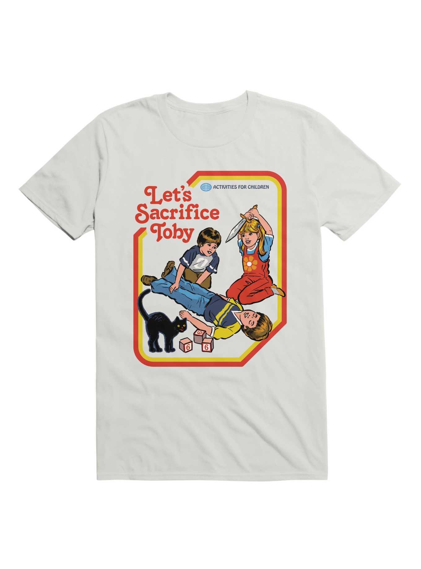 Let's Sacrifice Toby T-Shirt By Steven Rhodes, WHITE, hi-res