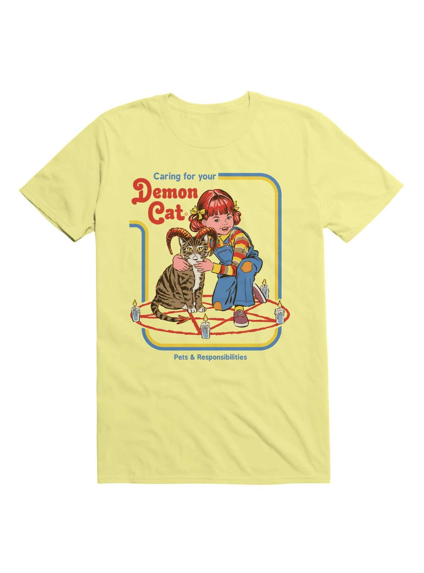 Caring for your Demon Cat T-Shirt By Steven Rhodes, , hi-res