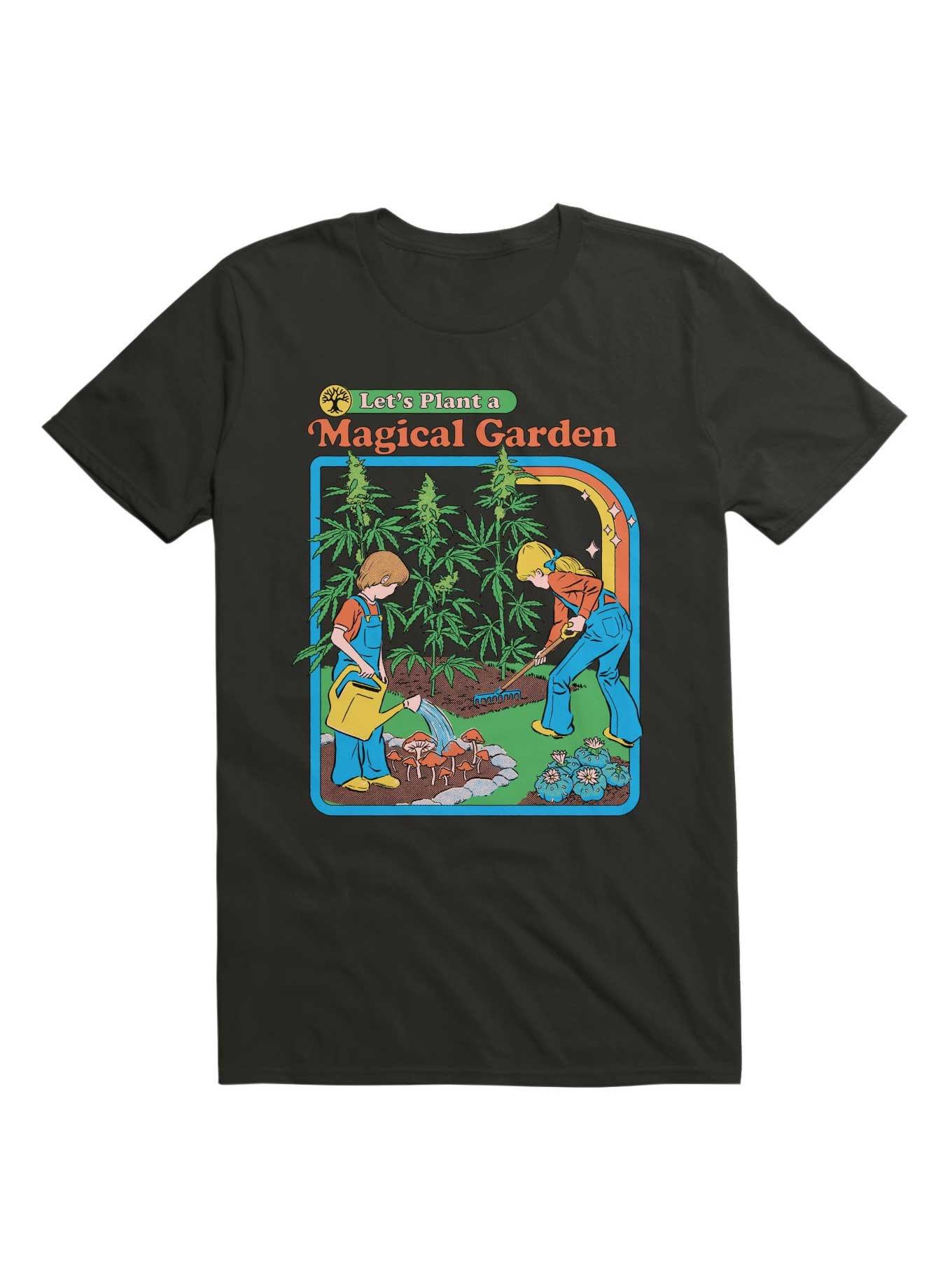 Magical Garden T-Shirt By Steven Rhodes, BLACK, hi-res