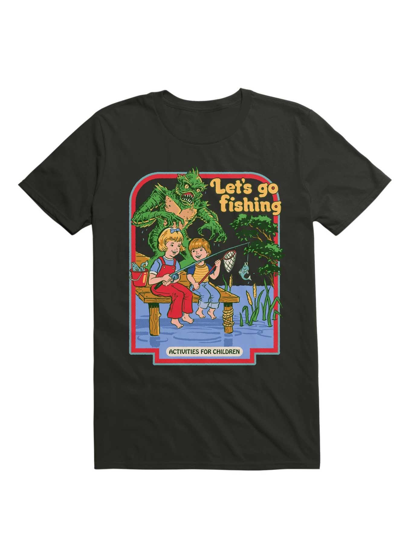 Hot Topic Let's Go Fishing T-Shirt By Steven Rhodes