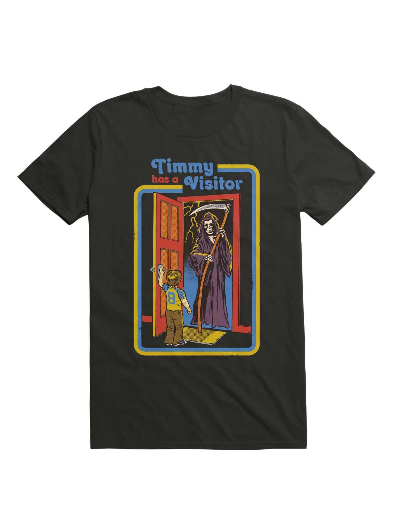 Timmy has a Visitor T-Shirt By Steven Rhodes, BLACK, hi-res