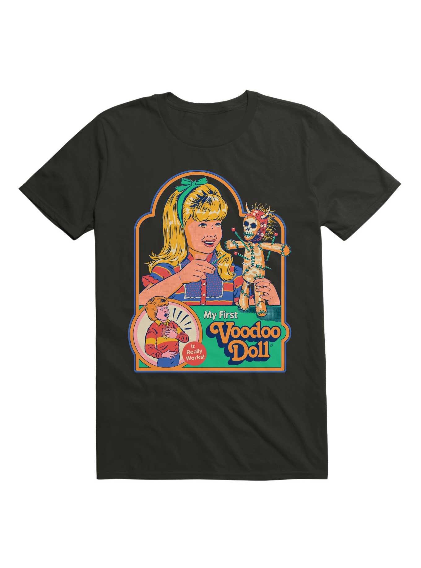 My First Voodoo Doll T-Shirt By Steven Rhodes, BLACK, hi-res