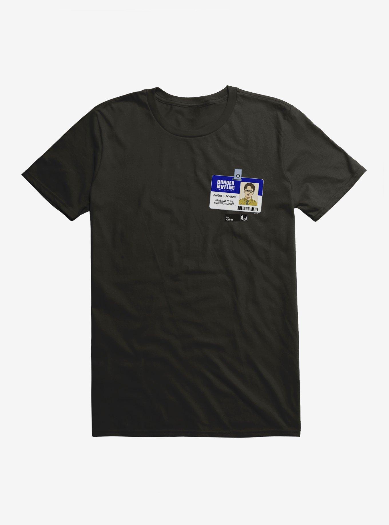 The Office Dwight Badge T-Shirt, BLACK, hi-res