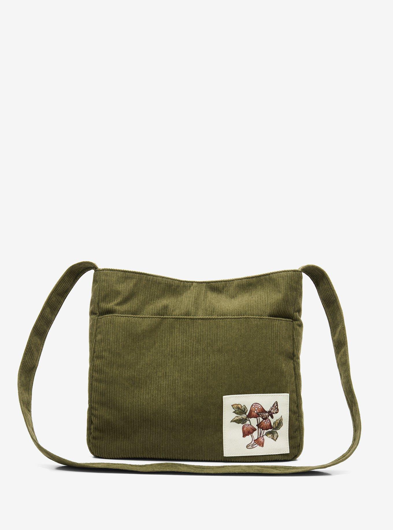 Grunge Mushroom Corduroy Crossbody Tote Bag | Hot Topic