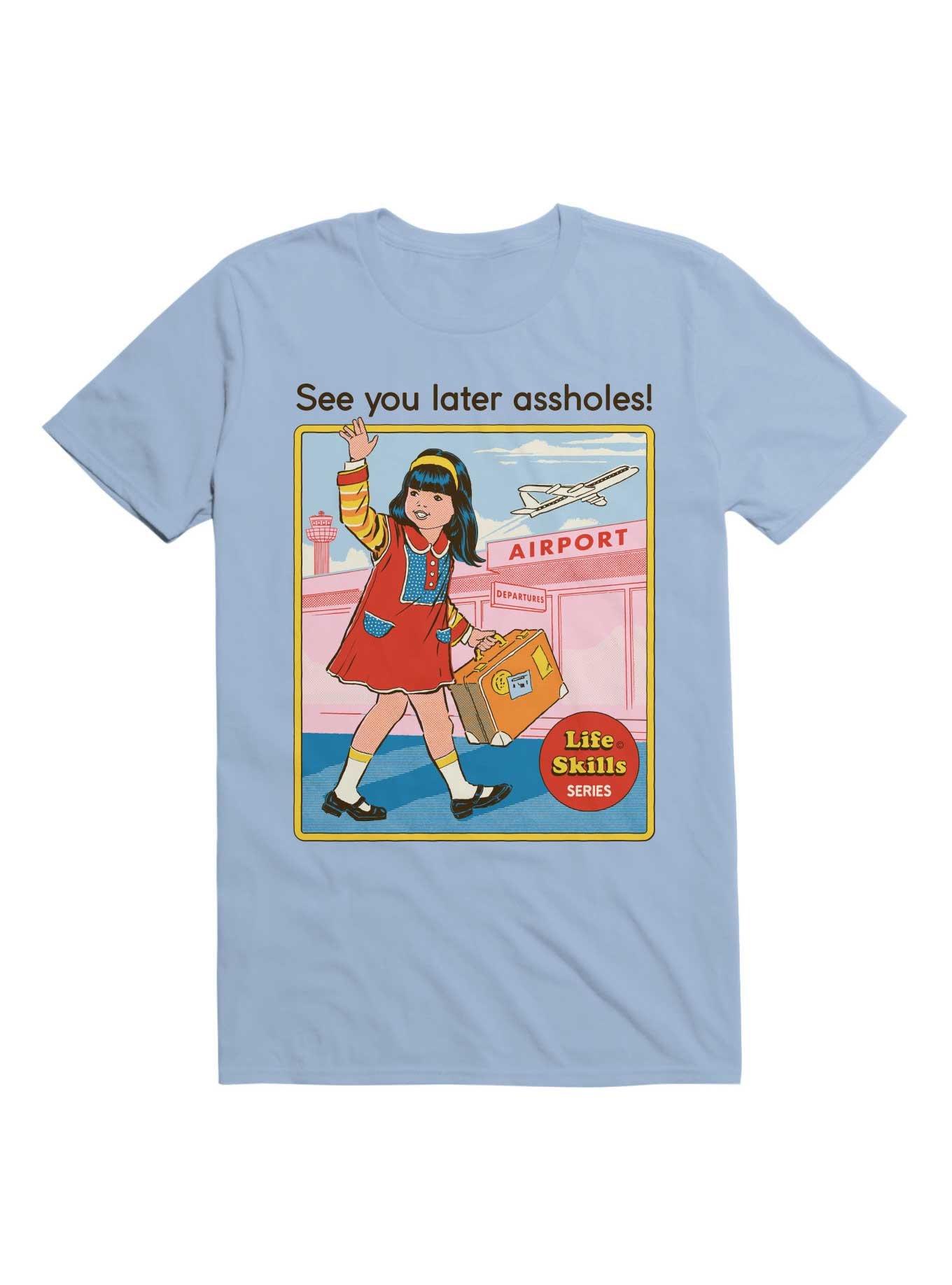 See You Later T-Shirt By Steven Rhodes, LIGHT BLUE, hi-res