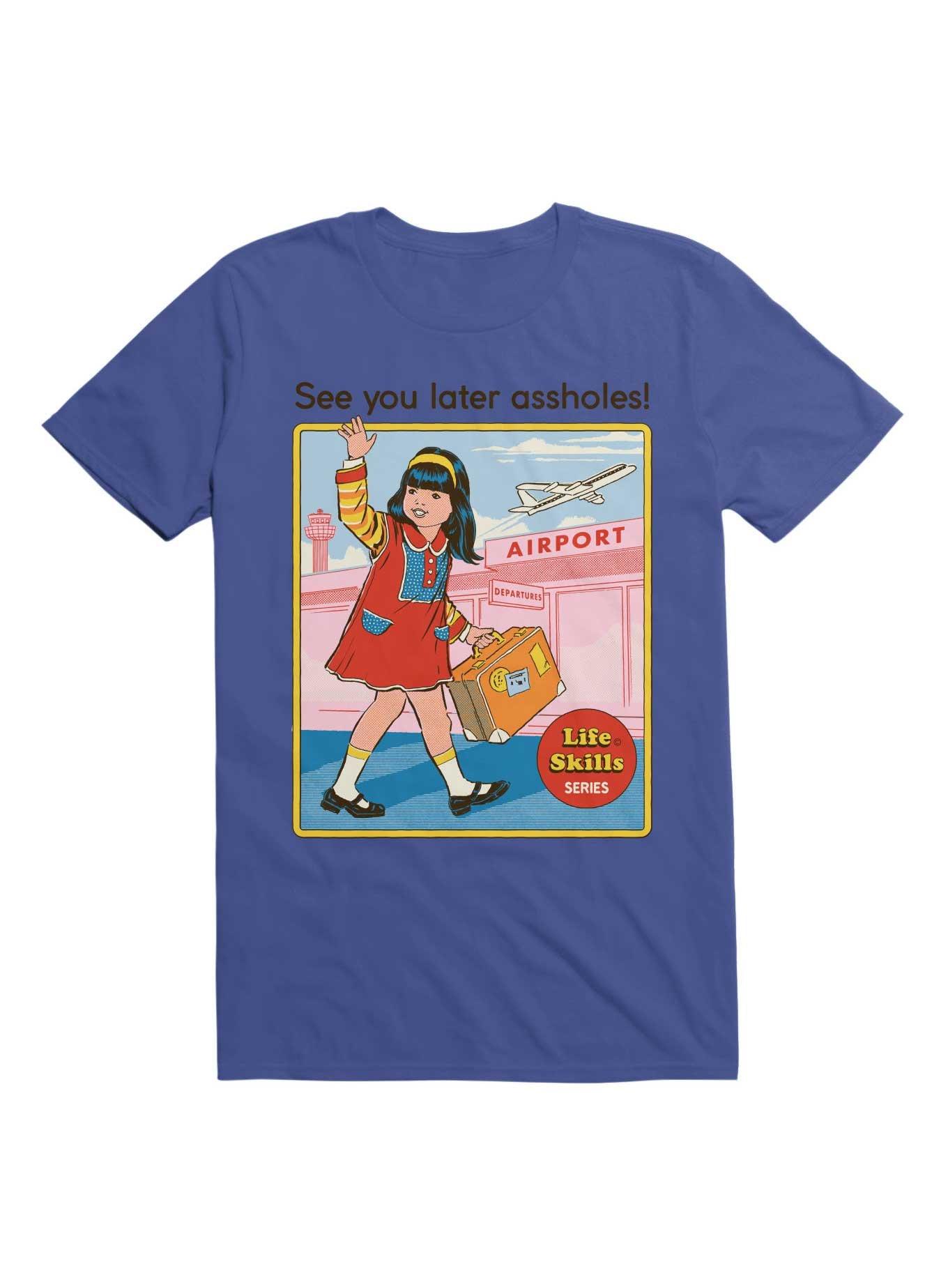 See You Later T-Shirt By Steven Rhodes, ROYAL, hi-res