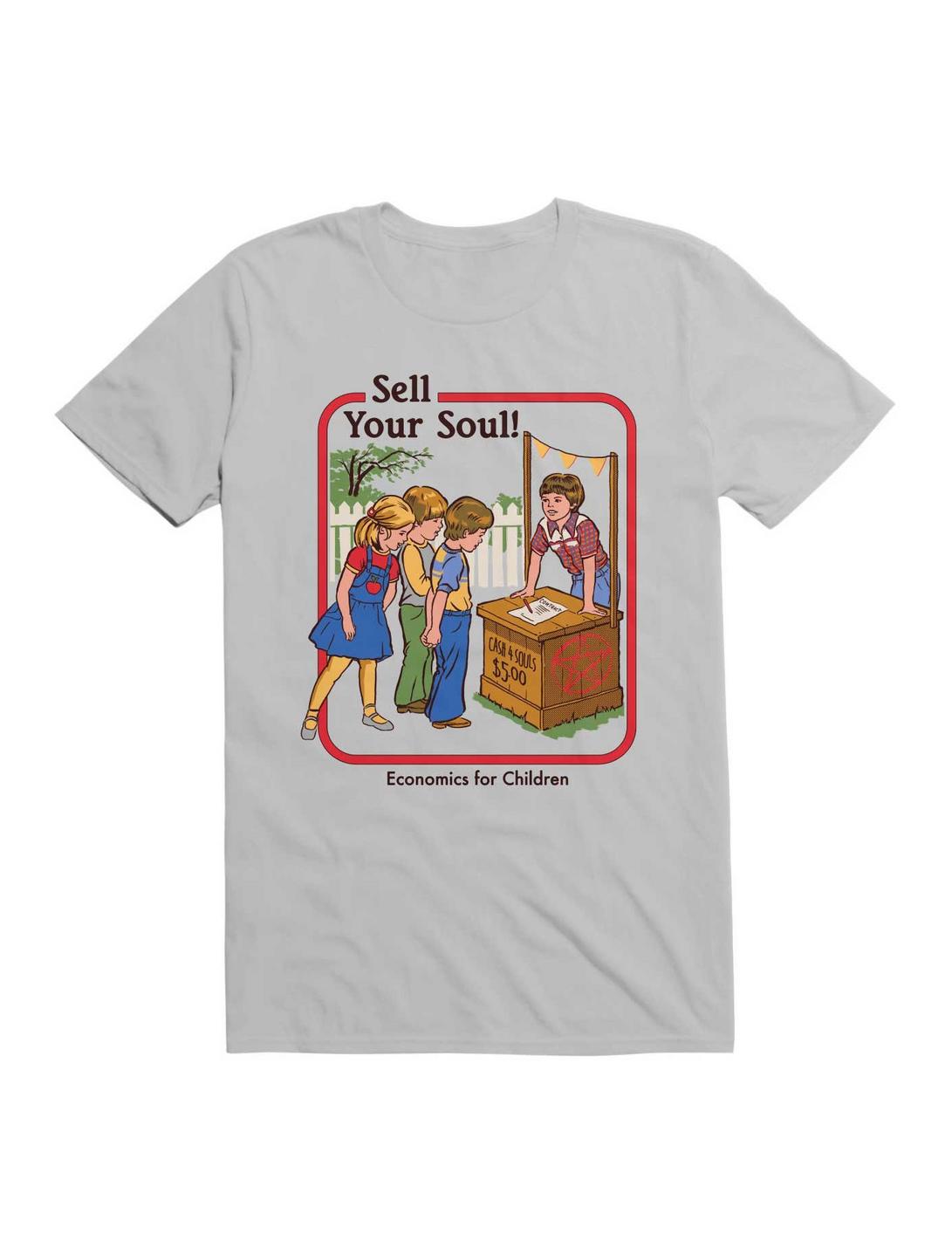 Sell Your Soul T-Shirt By Steven Rhodes, ICE GREY, hi-res