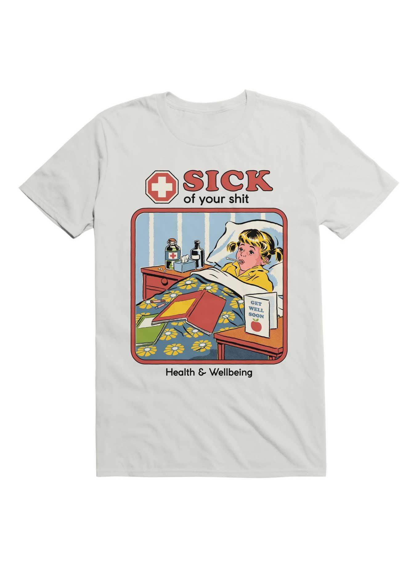 Sick of Your Sh*t T-Shirt By Steven Rhodes, WHITE, hi-res
