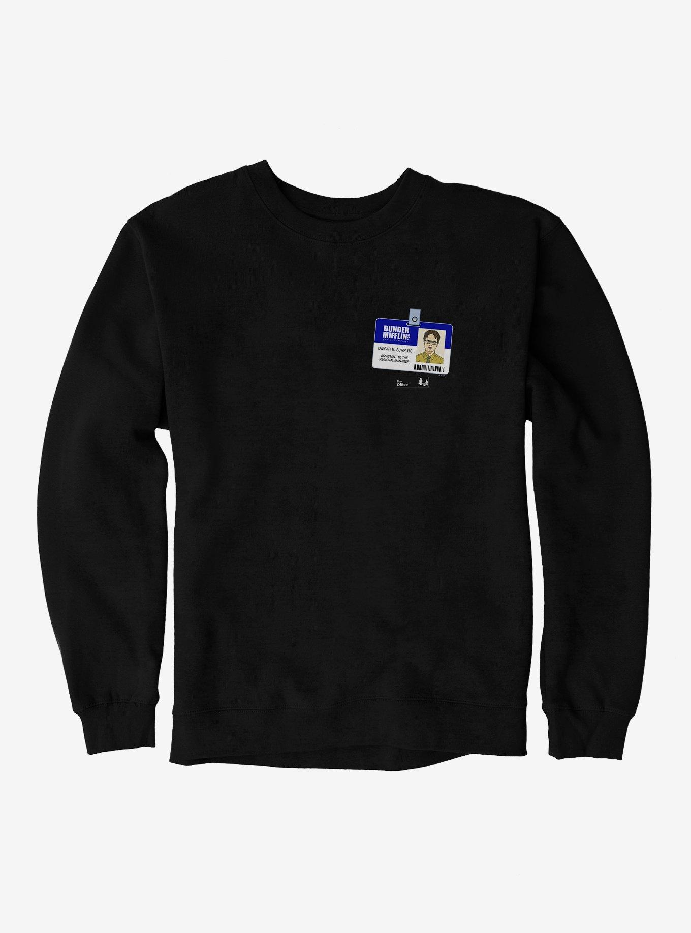 The Office Dwight Badge Sweatshirt, BLACK, hi-res