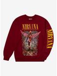 Nirvana In Utero Forest Sweatshirt, BURGUNDY, hi-res