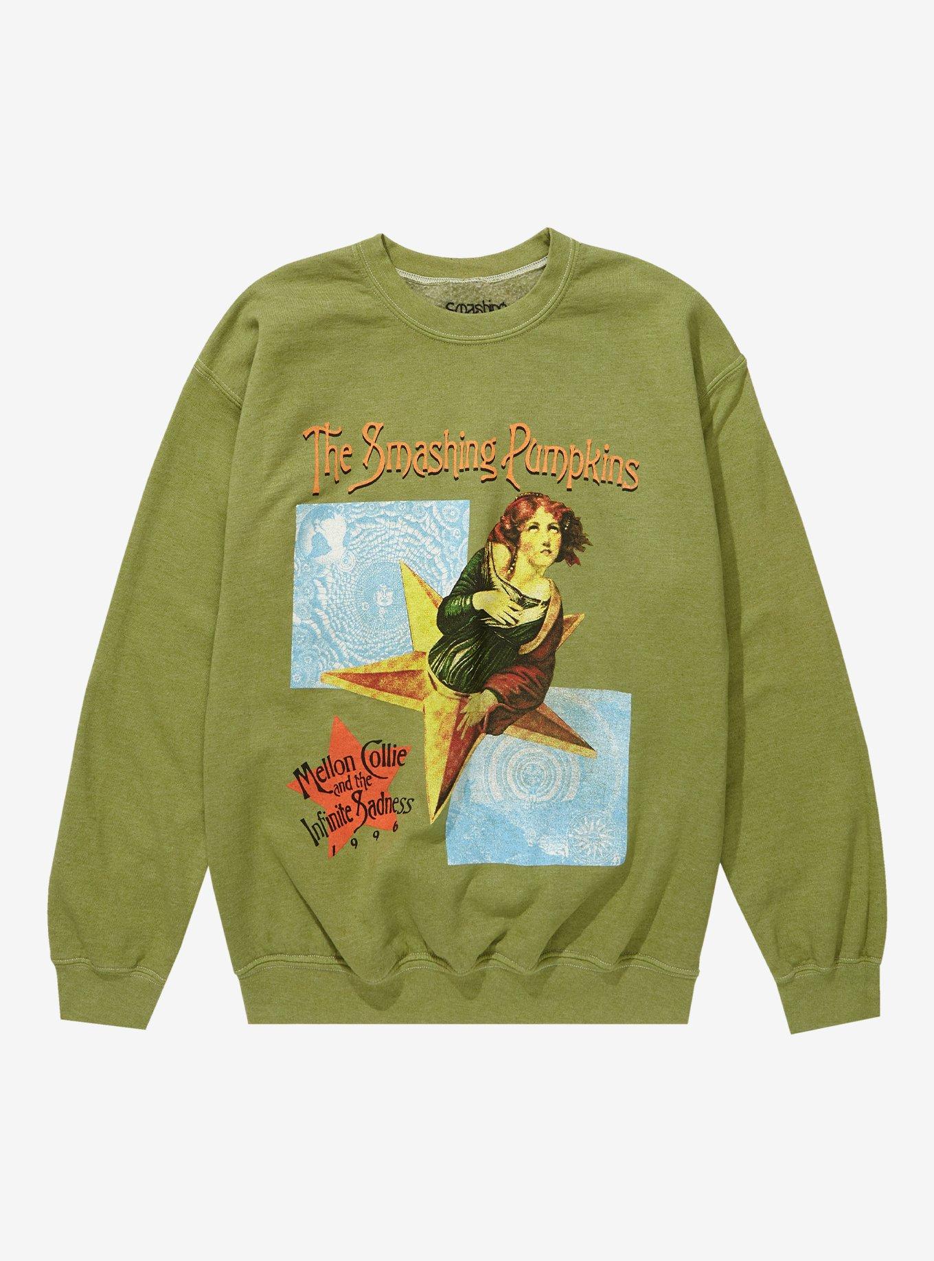 The Smashing Pumpkins Mellon Collie 1996 Tour Girls Sweatshirt, OLIVE, hi-res