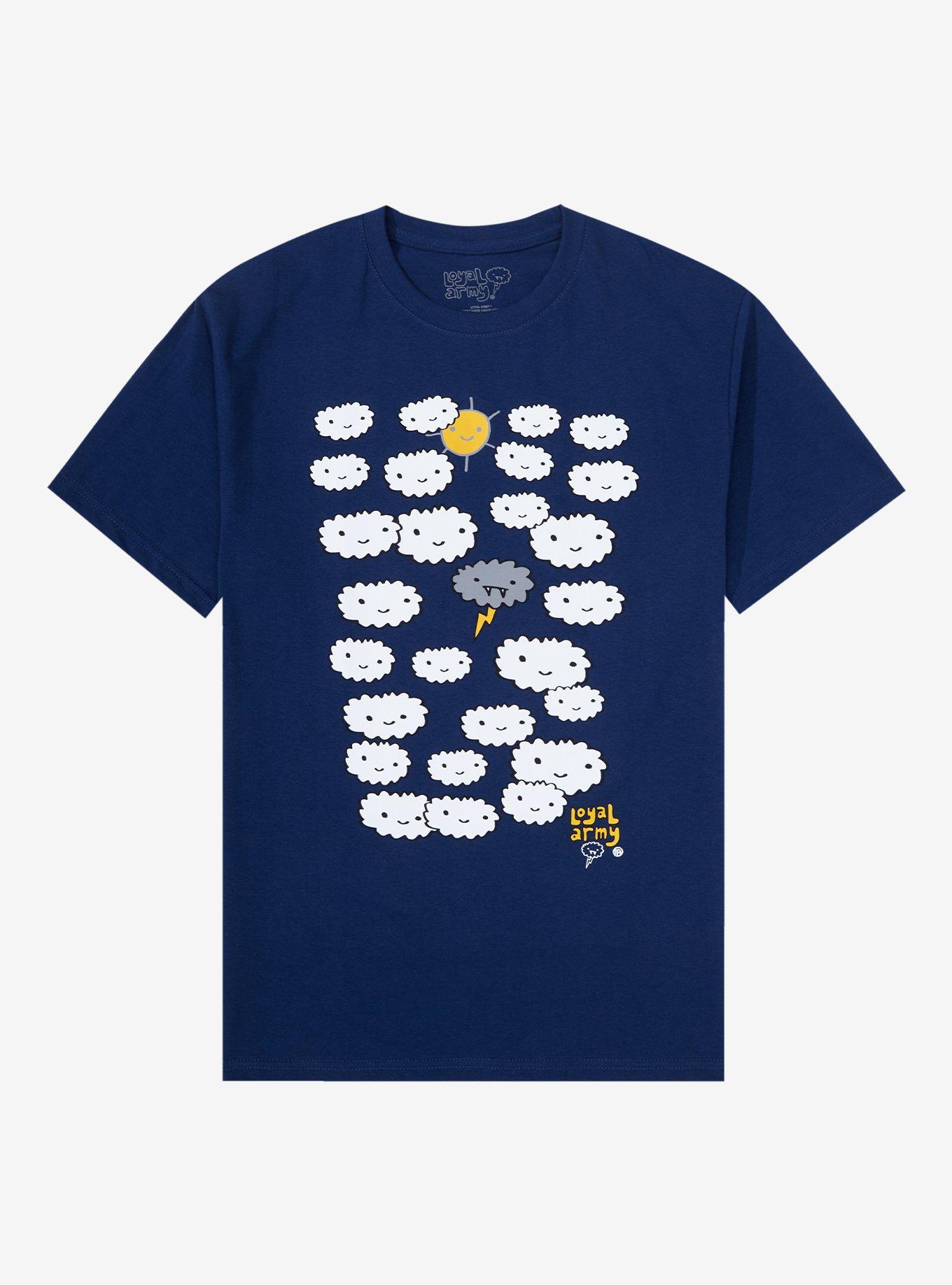 Loyal Army Moody Cloud Boyfriend Fit Girls T-Shirt, MULTI, hi-res