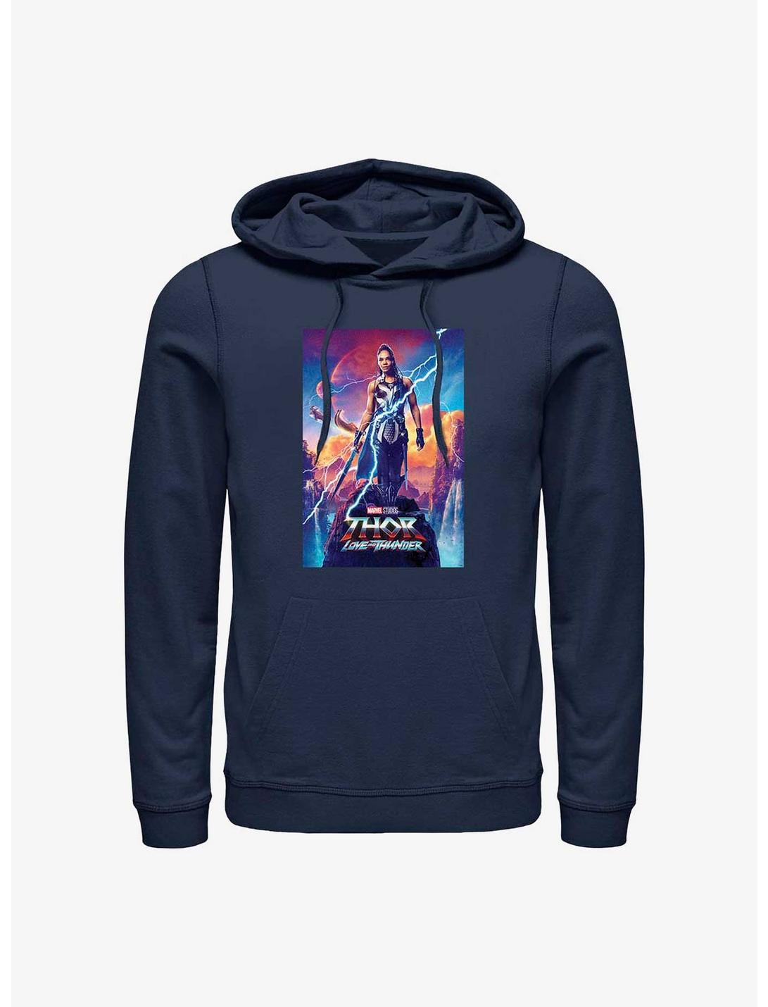 Marvel Thor: Love and Thunder Valkyrie Movie Poster Hoodie, NAVY, hi-res
