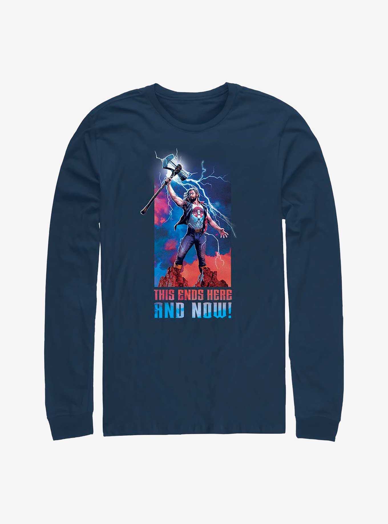 Marvel Thor: Love and Thunder Ends Here and Now Long-Sleeve T-Shirt, , hi-res