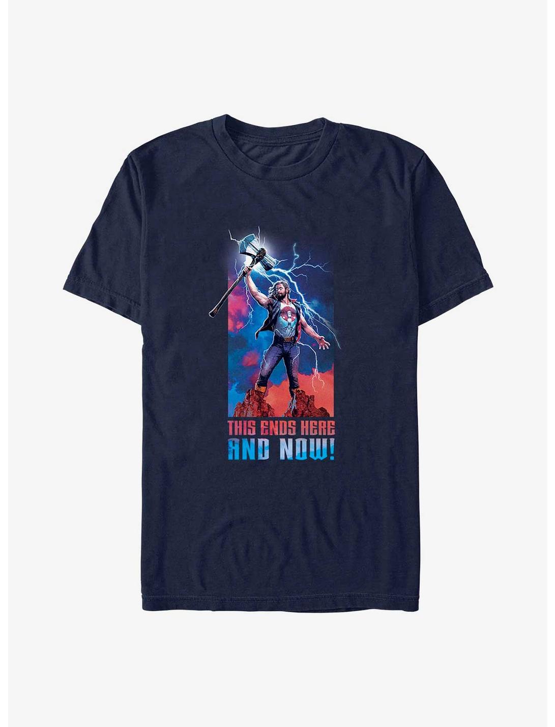 Marvel Thor: Love and Thunder Ends Here and Now T-Shirt, NAVY, hi-res