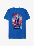Marvel Thor: Love and Thunder Mighty Thor Movie Poster T-Shirt, ROYAL, hi-res