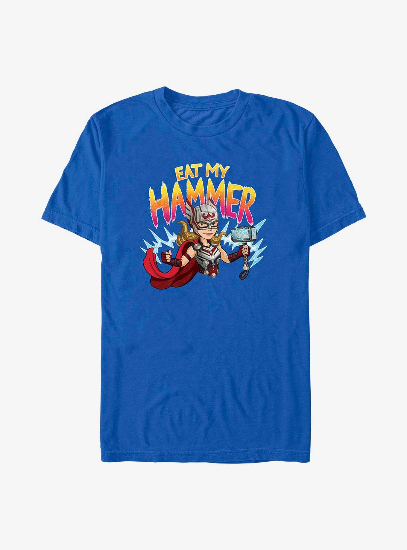 Marvel Thor: Love and Thunder Mighty Thor Eat My Hammer T-Shirt, ROYAL, hi-res