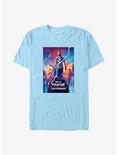Marvel Thor: Love and Thunder Valkyrie Movie Poster T-Shirt, LT BLUE, hi-res