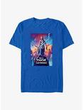 Marvel Thor: Love and Thunder Valkyrie Movie Poster T-Shirt, ROYAL, hi-res